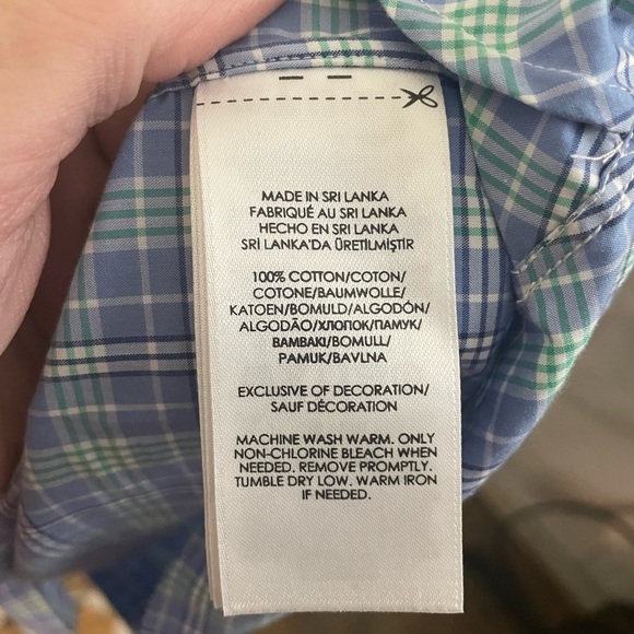 Ralph Lauren Men's Blue Plaid Shirt size large - Picture 4 of 7